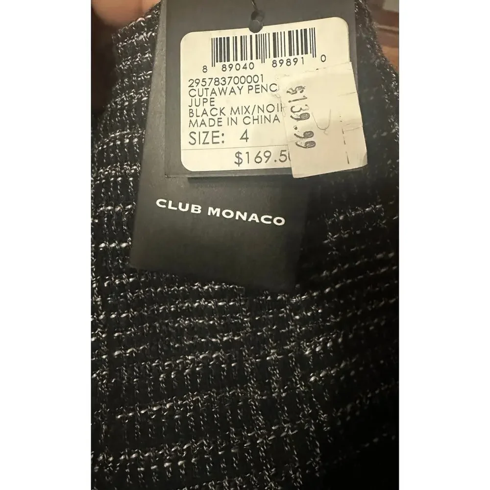 Club Mónaco Cutaway Pencil Skirt Size 4